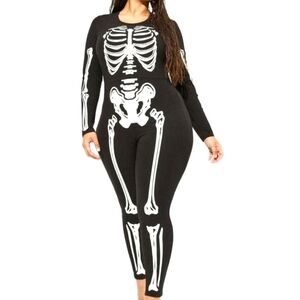 ❤️NWT TORRID GLOW IN THE DARK SKELETON BODYSUIT - HALLOWEEN COSTUME - PLUS SIZE